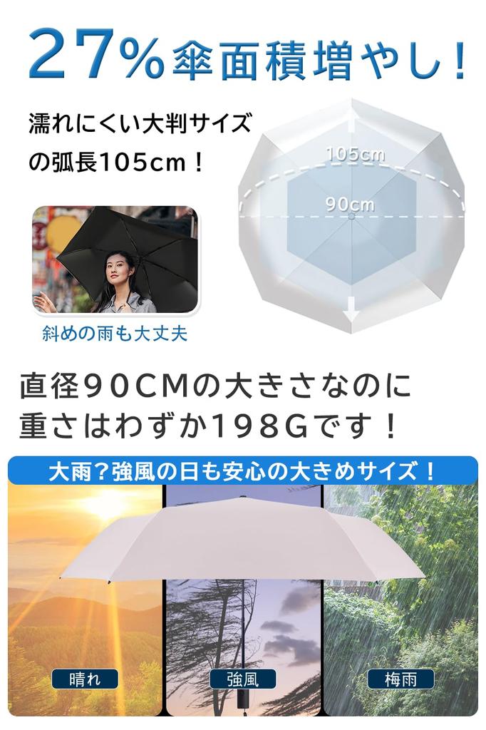 Standard Lightest Carbon Fiber Umbrella Automatic Opening and Sun UV and Suitable for Sunny and Rainy 6 Super Absorbent Umbrella Cover Super Water UV
