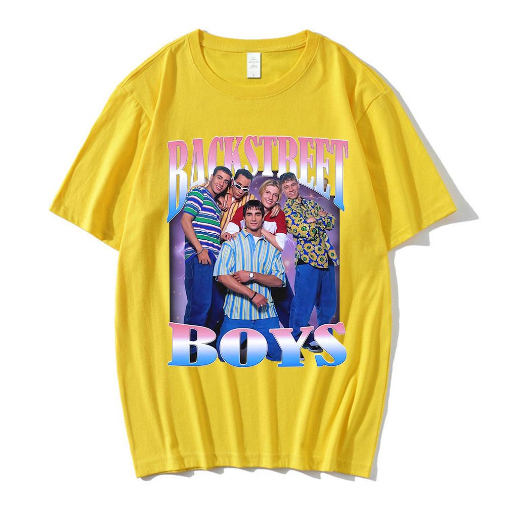 Backstreet Boys Graphic Print T-Shirt 90s Vintage Boy Band T Shirt Men's Women's Hip Hop Gothic Oversized T-Shirts Streetwear