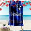 Name Custom New England Patriots Logo Print Beach Towel, Large Soft Quick Dry Towel for Beach Camping Swimming