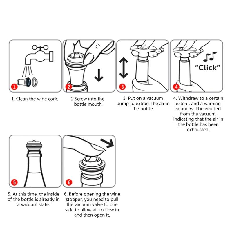 10Pcs Wine & Beverage Bottle Stoppers Silicone Sealed Wine Saver Preserver Reusable Wine Corks Plug for Gift Bar Party