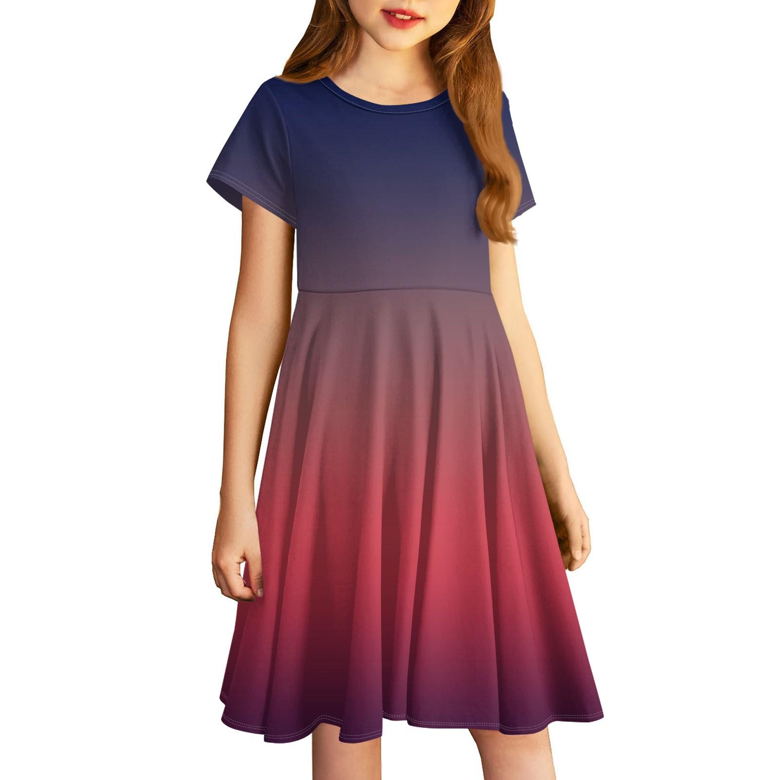 

Юбка для девочки Детская юбка с принтом Платье с градиентом Градиент 100 чёрный