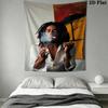 Abstract Guitarist Tapestry Urban Art Vibes Tapestry Background Cloth Fashion Print Home Decor Wall Covering Decoration Soft