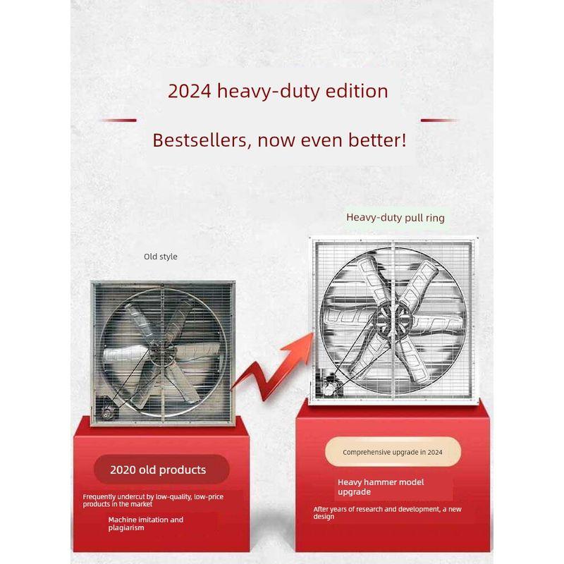 Industrial Negative Pressure Fan, Powerful High-Power Exhaust Fan, Exhaust Fan for Factories and Farms, Large Suction Ventilation Exhaust Fan