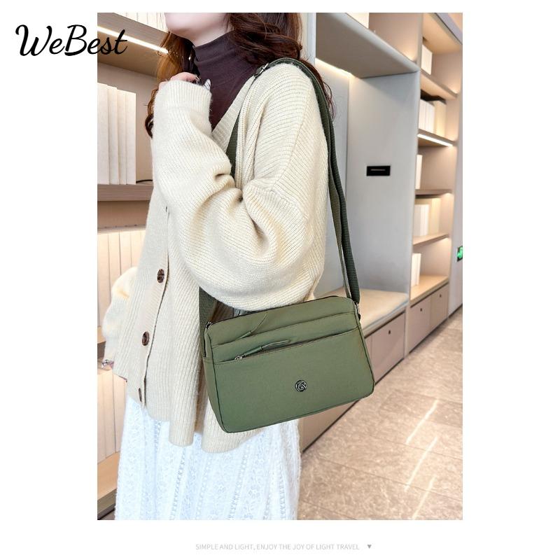

Large Capacity Single Shoulder Nylon Diagonal Cross Women s Bag рожевий