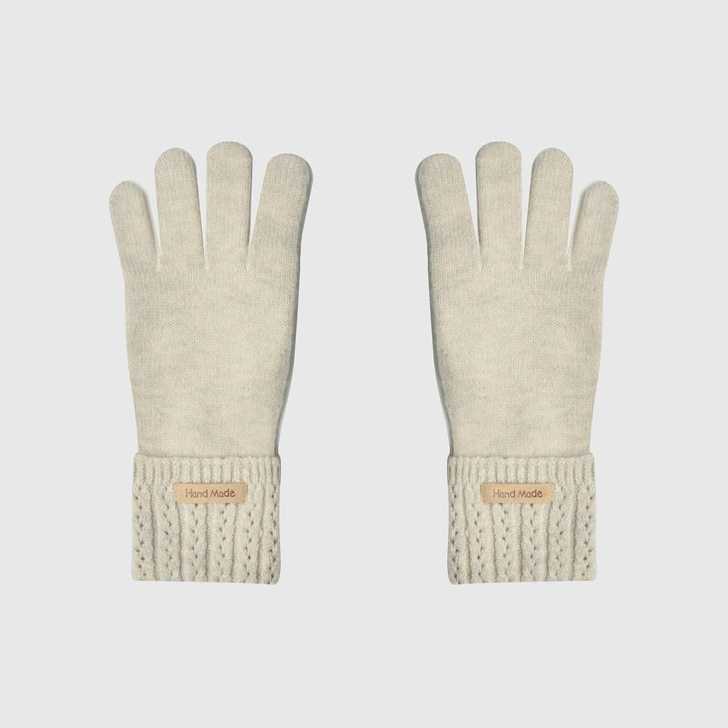 Knitted Gloves Women's Winter Warm Thickened Cycling Electric Vehicle Cotton Gloves Cold Touch Screen Woolen Gloves