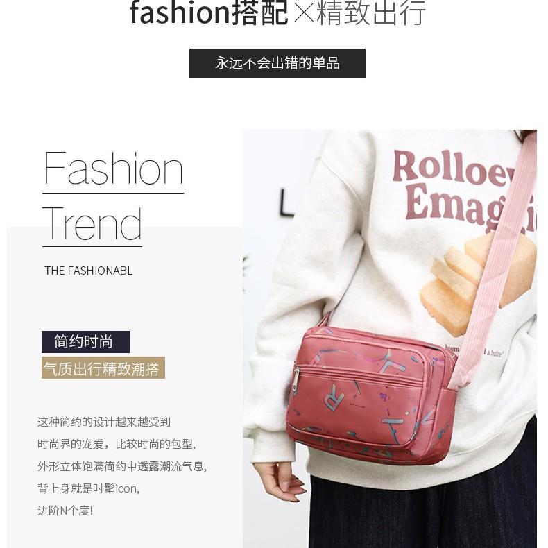 Módní dámská lehká messenger taška ležérní vícevrstvá úložná taška přes rameno velkokapacitní taška