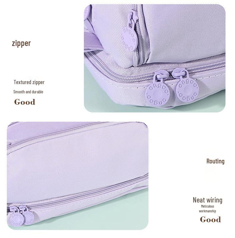 Double-Layer Window Pencil Case - Large Capacity, Multi-functional, Dirt-Resistant Stationery Bag