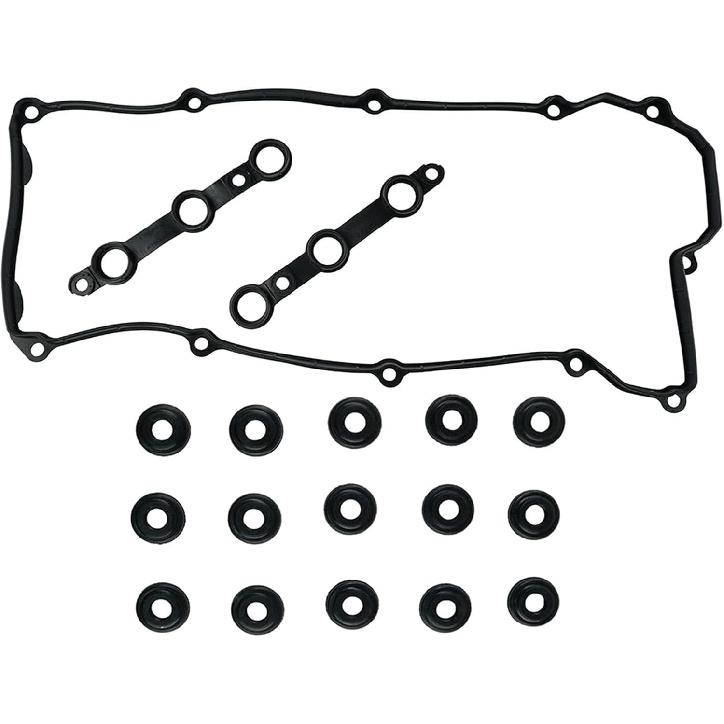 AUCERAMIC Valve Cover Gasket Set Fit for BMW 323i 323is 328i 523i 528i 728i 728iL M3 Z3 2.5L 2.8L 3.2L L6 M52 11121726537 1121437395