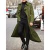 Men's Medium and Long Trench Coat European and American Men's Long Coat