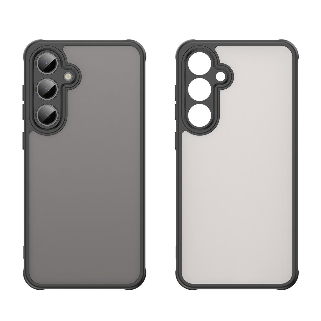 For Samsung Galaxy S24 FE Case with Screen Film WANLONFENG FD Series Skin Touch TPU PC Phone Back Cover