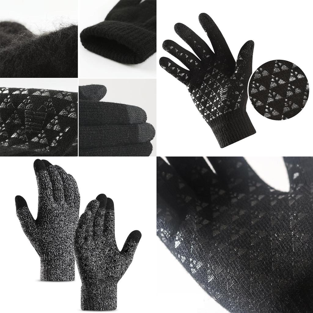 Cozy Winter Touch Screen Knitted Gloves For Men And Women Warm And Windproof