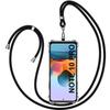 Case for Redmi Note 10 Pro 4G - Xiaomi - Shockproof TPU - Transparent-Black - Lanyard Included - Flexible