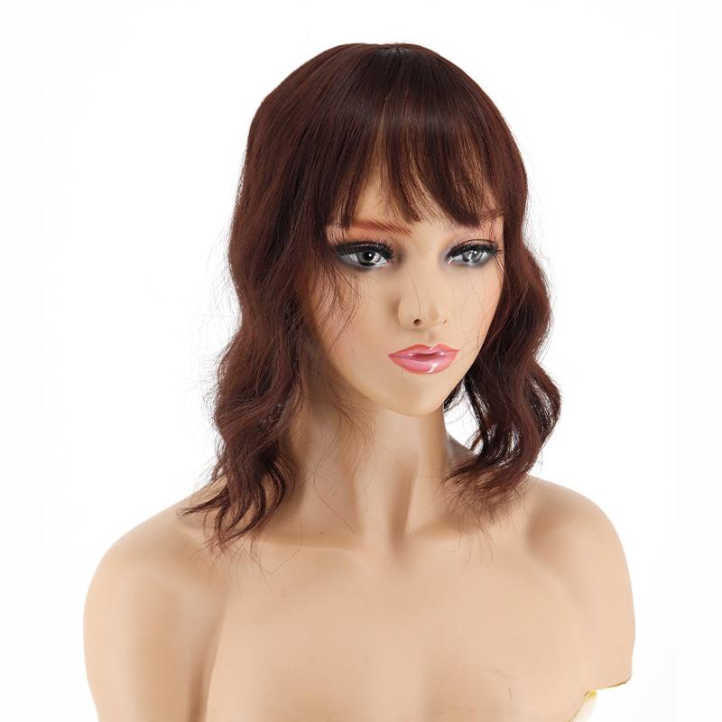 

LISI HAIR женские короткие волнистые волосы с челкой, заколка для волос, парик из синтетического волокна, подходит для вечеринок и повседневного использования