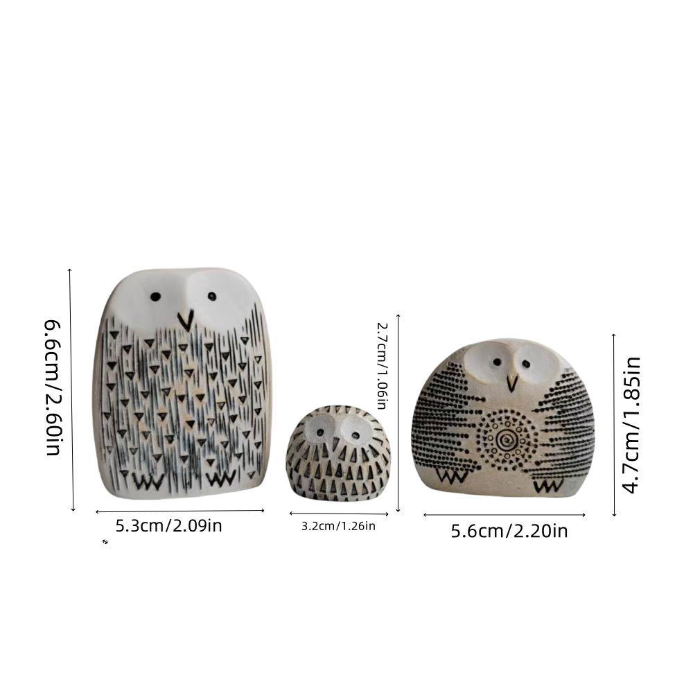 Drei Niedliche Kreative Eule Dekorative Statuen Familie Heimdeko Eulenstatuen Dekoration Auf Regalen Eulenliebhaber Für Innen Balkon Neu