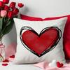 Red Love Valentine's Day Pillowcase Living Room Decorative Letters Pillowcase Sofa Bedroom Cushion