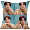 New Han Jisung KPOP Pillow Cover Bedroom Home Office Decorative Pillowcase Square Zipper Pillow Cases 45X45CM Satin Soft No Fade