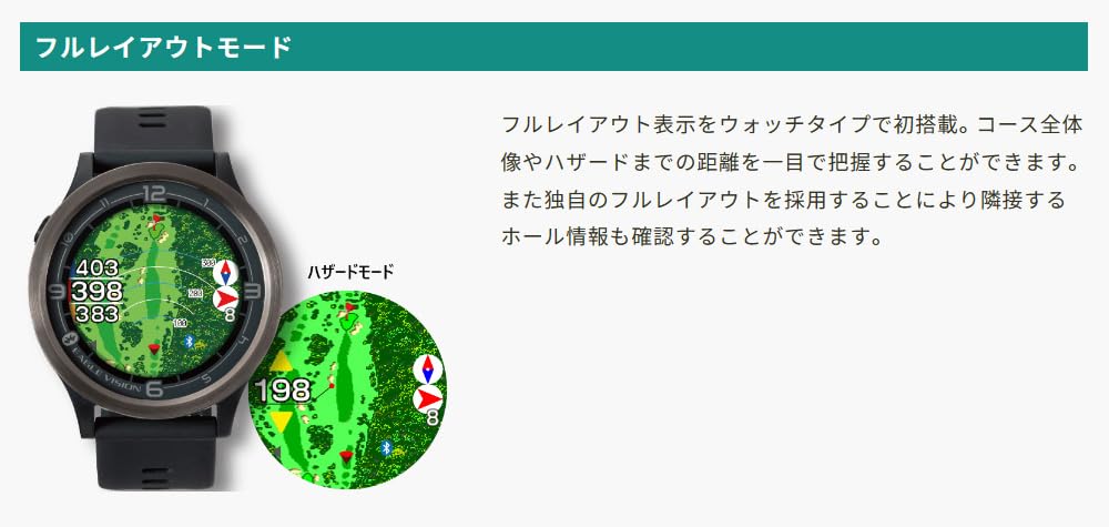 Asahi Golf GPS Golfnavigation EAGLE VISION ACE PRO BK Uhrentyp Schwarz EV-337