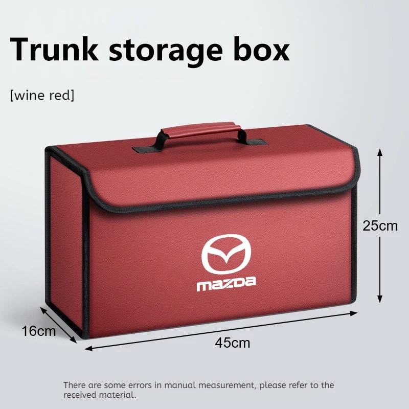 

NEW Car Trunk Storage Box Foldable Stowing Tidying Bag For Mazda 3 6 Alexa CX-30 CX-3 CX-5 CX-8 CX-9 2020 2023 2025 Accessories червоний