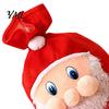 Fabric Present Pouch Christmas Santa Claus Sack, Adjustable Drawstring Gift Bag, 3D Festival Candy Bags Pouch, Holiday Party Supplies Xmas Favor