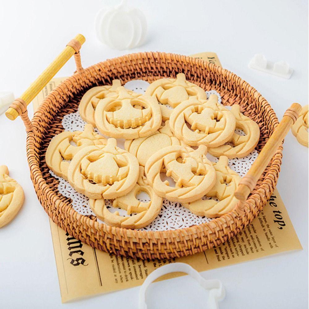 Grimace Pumpkin Pumpkin Cookie Cut Mold 3D Pumpkin Biscuit Embosser Pumpkin Cookie Cutter  Kitchen