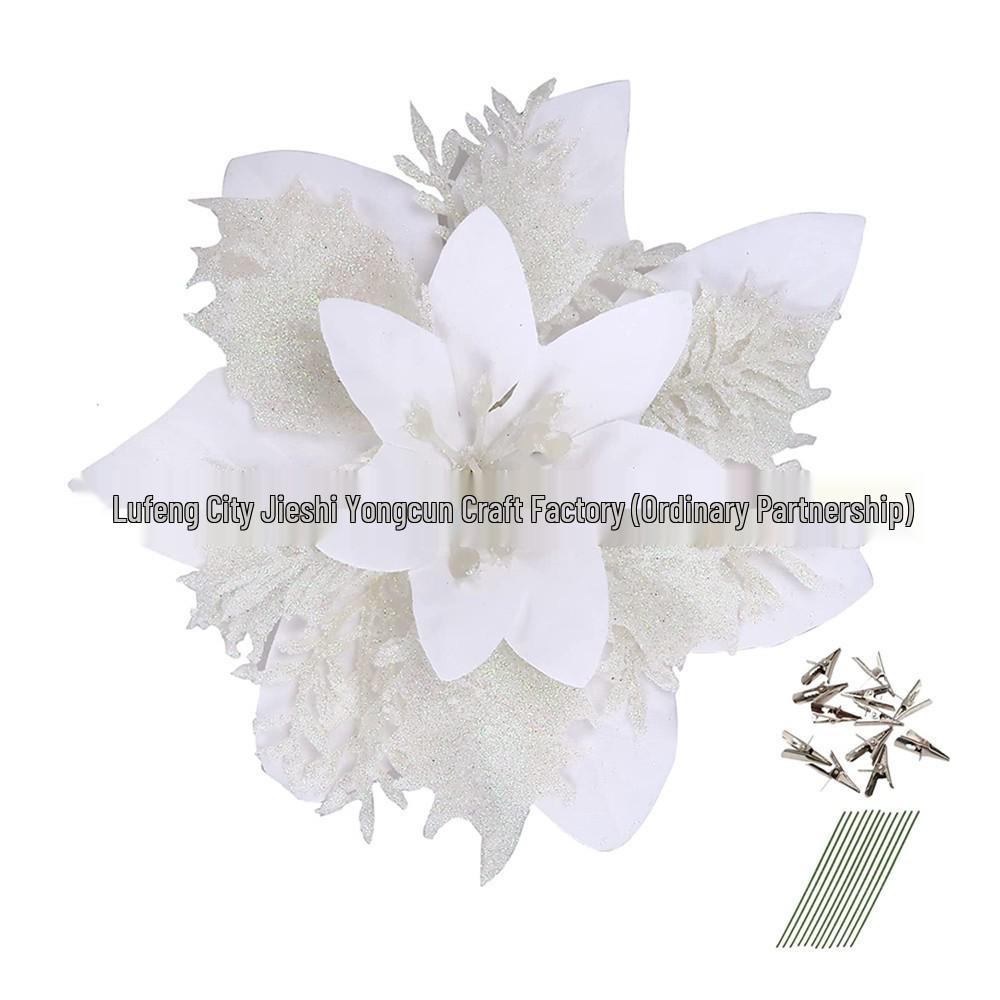 Gold Powder Rattan Wreath Christmas Decoration