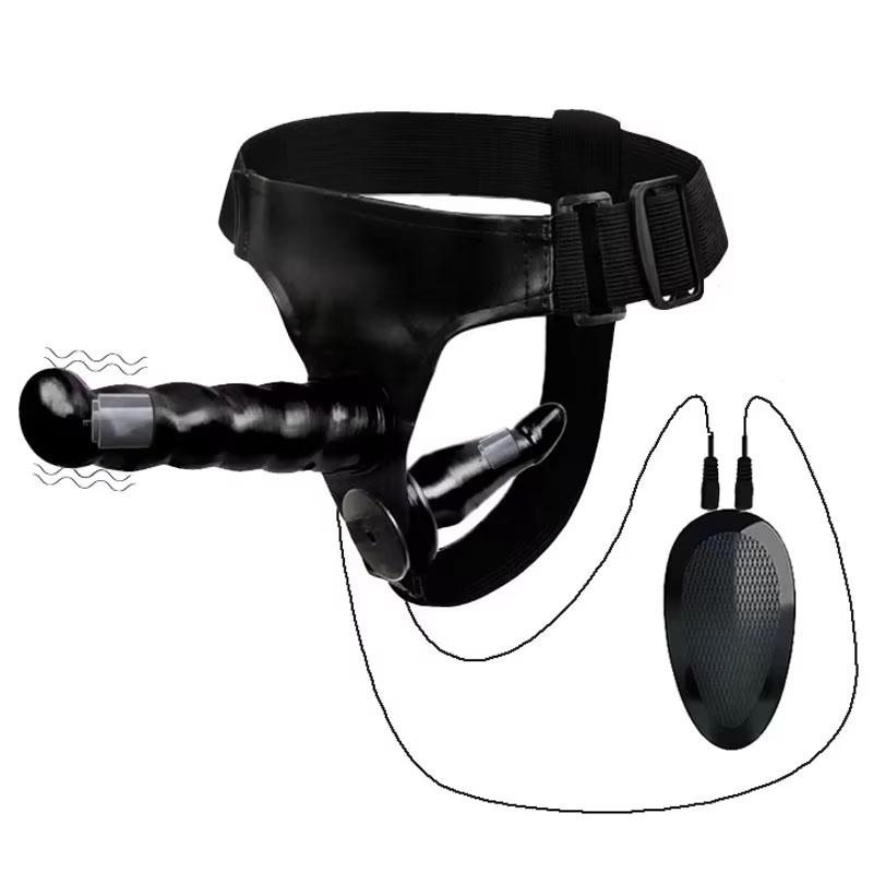 Vibrierendes Strap-On-Geschirr mit Fernbedienung - Dildo-Set für Paare Pegging Duale Stimulationsspiele