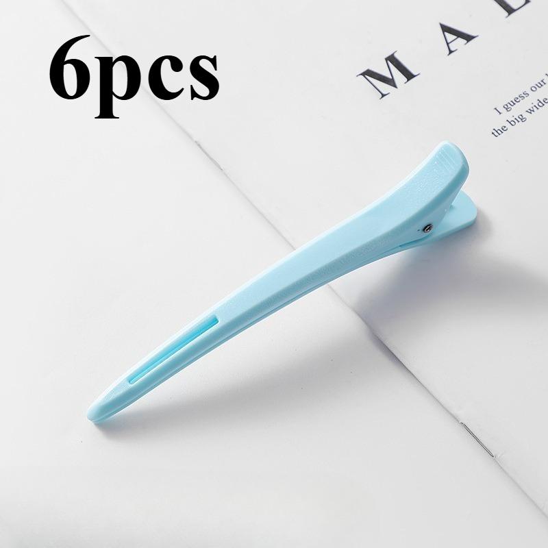 6pcs Non-Slip Font Hair Clips | Professional Salon and Home Hair Styling Division, Silicone Tape, Suitable for Hairdressers