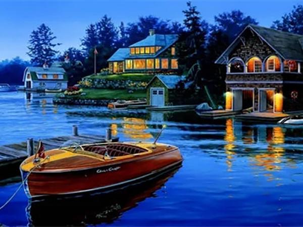 Night Painting Diamond Pictures Diamonds 5d Fast Delivery Decorative Paintings Mosaic Embroidery Full Accessories Art Kit Pen