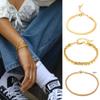Paperclip Chain Bracelet for Women,Gold Color Stainless Steel Rectangle Link Bracelets,Cable Dainty Girls Layering Jewelry