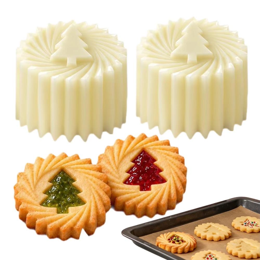 1/2pcs Double‑Sided Christmas Tree Pastry Mold Pineapple Tower Biscuits Mold  Mid Autumn Baking