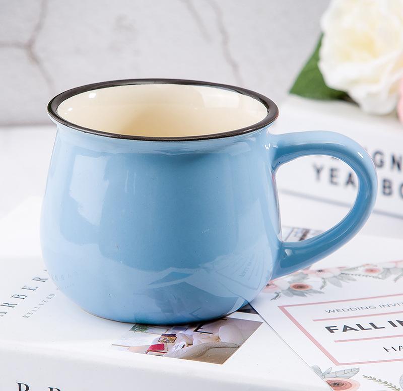 Home Office Creative Gift Retro Tea Coffee Eco-friendly Mug High Quality Ceramics Drinking Mugs Ceramics Engraving Red Cups 301 400ml