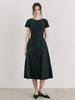Etmont Side Button Stitch Dress, Black
