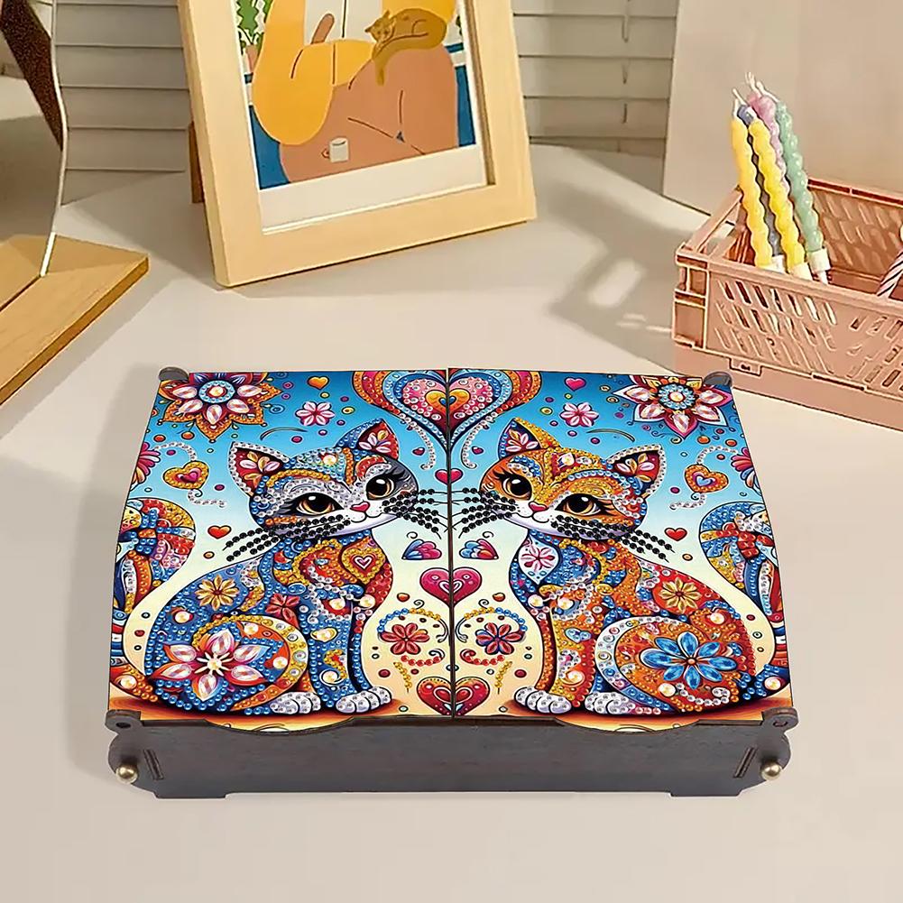 5D DIY Diamond Art Handmade Storage Box Partial Drill Crystal Mosaic Storage Container Crystal Storage Case Kit for Home Decor