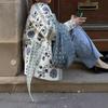 2024 European & American Women's Autumn/Winter Printed Tie-Waist Cotton Jacket