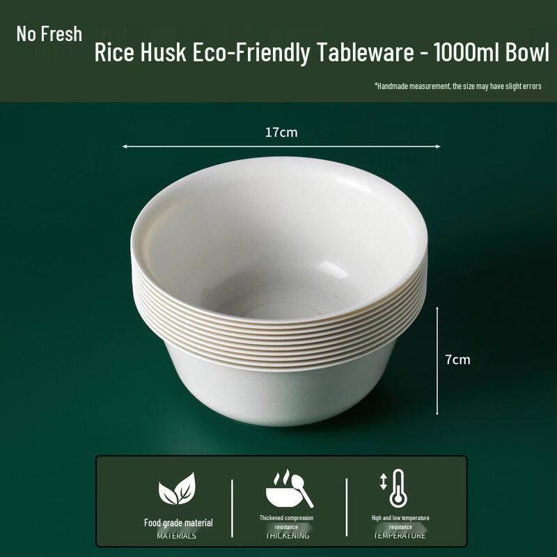 Eco-Friendly Rice Husk Disposable Tableware