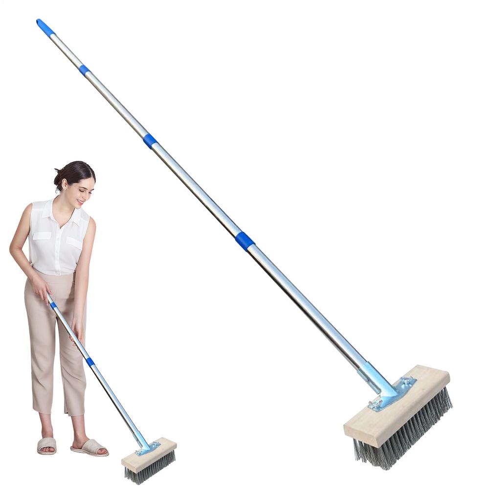 

Concrete Scrubber Stiff Bristle Broom For Concrete Patio Scrubber Outside Moss Remover Garden Sweeping Tool For Removing Weeds