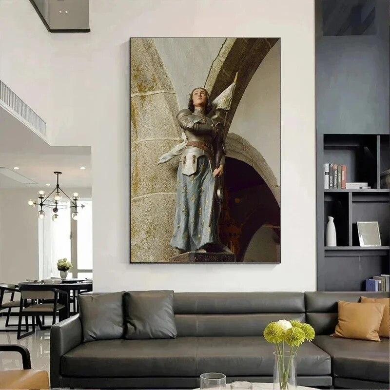 Santa Giovanna d'Arco di John Everett Millais Riproduzione Poster Tela Olio Dipinto Vintage Opera d'Arte Immagini Arte Murale Arredamento Casa