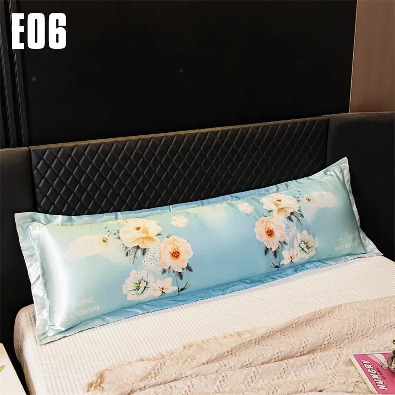 120/150/180cm Langer Kissenbezug Weicher Satin Seide Kissenbezug Sommer Kühl Schlafkissenbezug Hochzeitspaar Liebhaber Kissenbezug