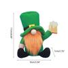Faceless Gnome Doll Scandinavian Felt Dwarfs Doll for StPatricks Day Home Tabletop Decoration Carnival Party Props Doll