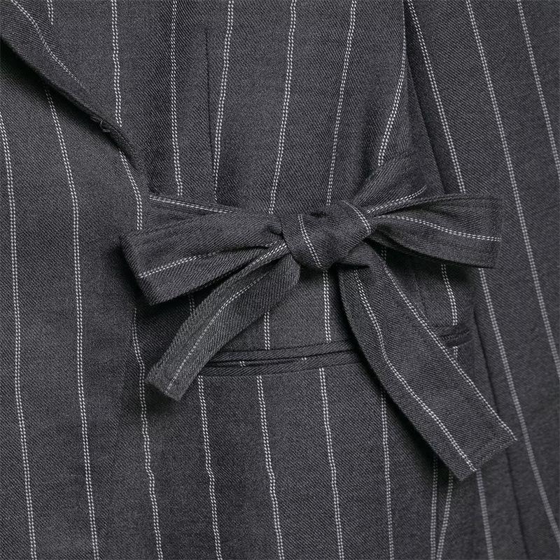 2026 Spring Women's Striped Wrap Suit & Trousers Set