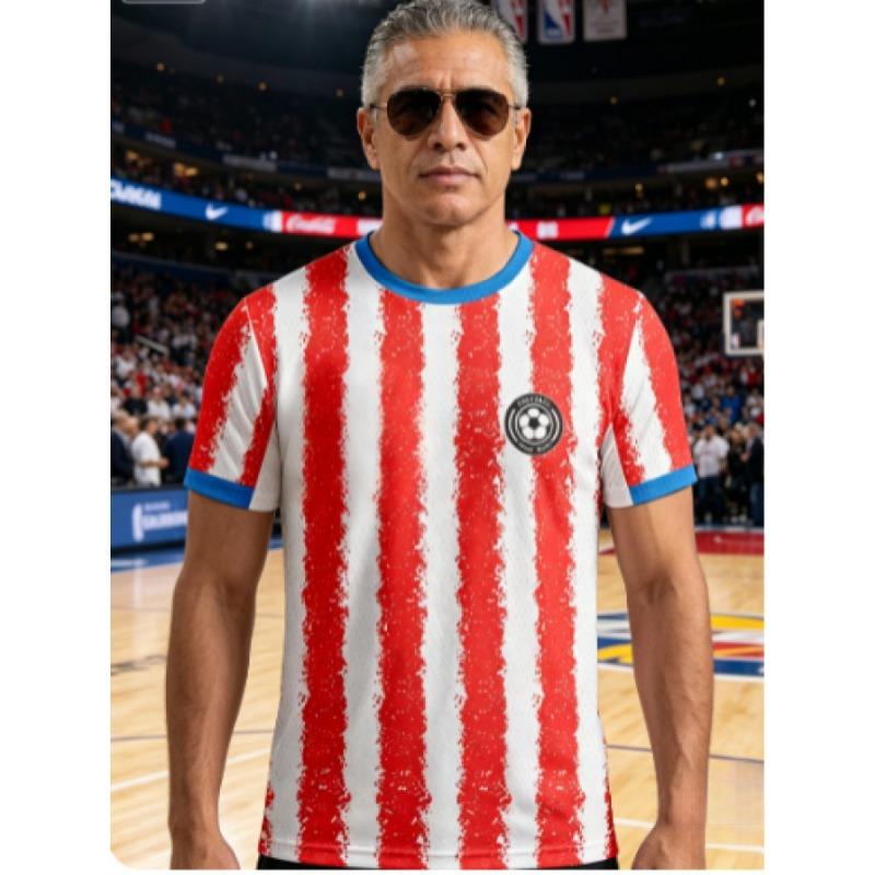 New Men's Graphic Printed Short Sleeve Top T-Shirt Football Jersey