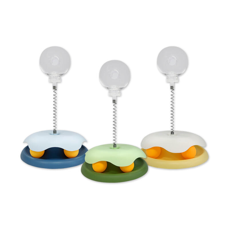 Cat Turntable Semi-Automatic Toy green