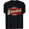1pc Vintage Best Grandad Ever Tshirtregular Fit Casual Streetwear Tee For Reunions Casual Attire