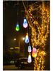 Colorful LED Tree Pendant Light - Glazed Wishing Bottle for Outdoor Festival and Street Decoration