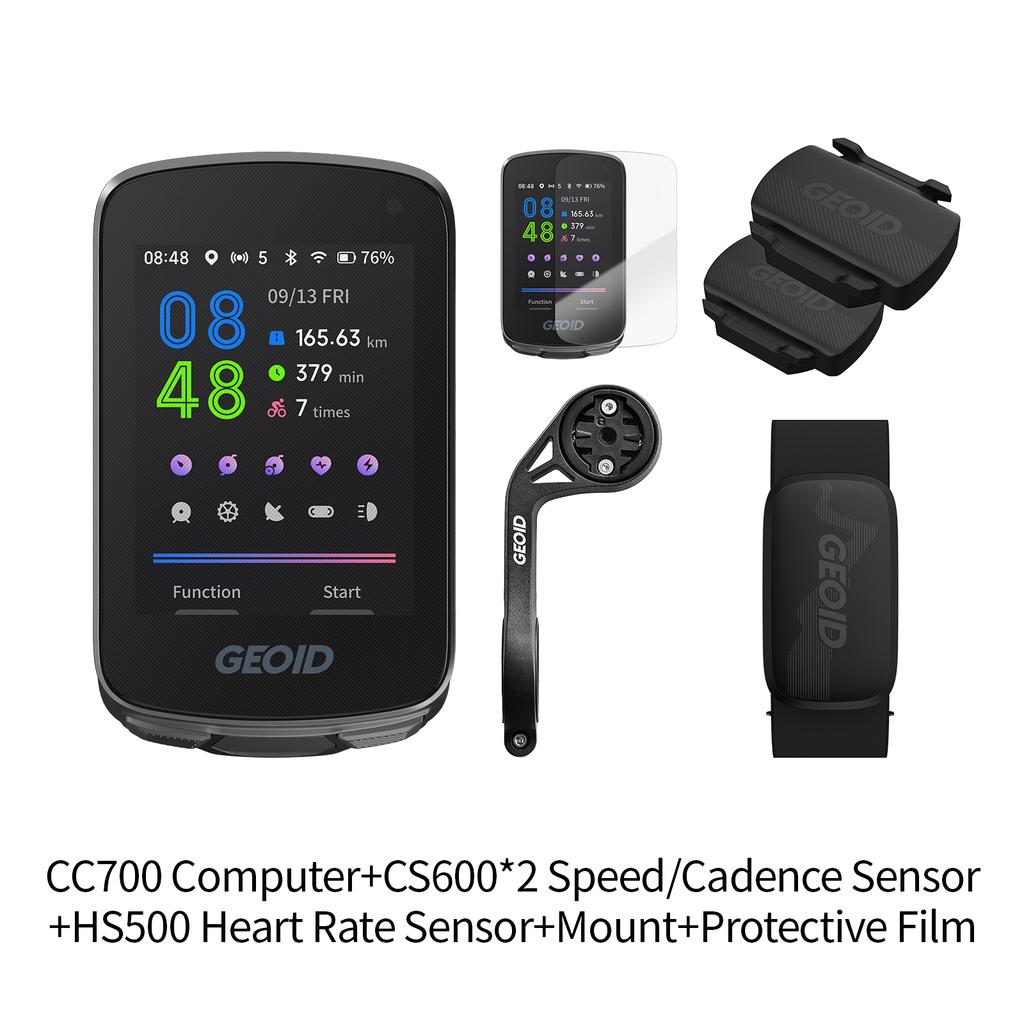 GEOID CC700 GPS Fahrradcomputer 2,8-Zoll-Farbdisplay Routennavigation Fahrrad-Tachometer WIFI Wasserdichtes Fahrrad-Kilometerzähler