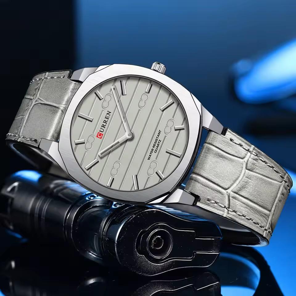 Curren Brand Luxury Men's Quartz Watch Ultra-Thin Waterproof Men's Wristwatch Business Fashion Watch for Men Leather Reloj 8480