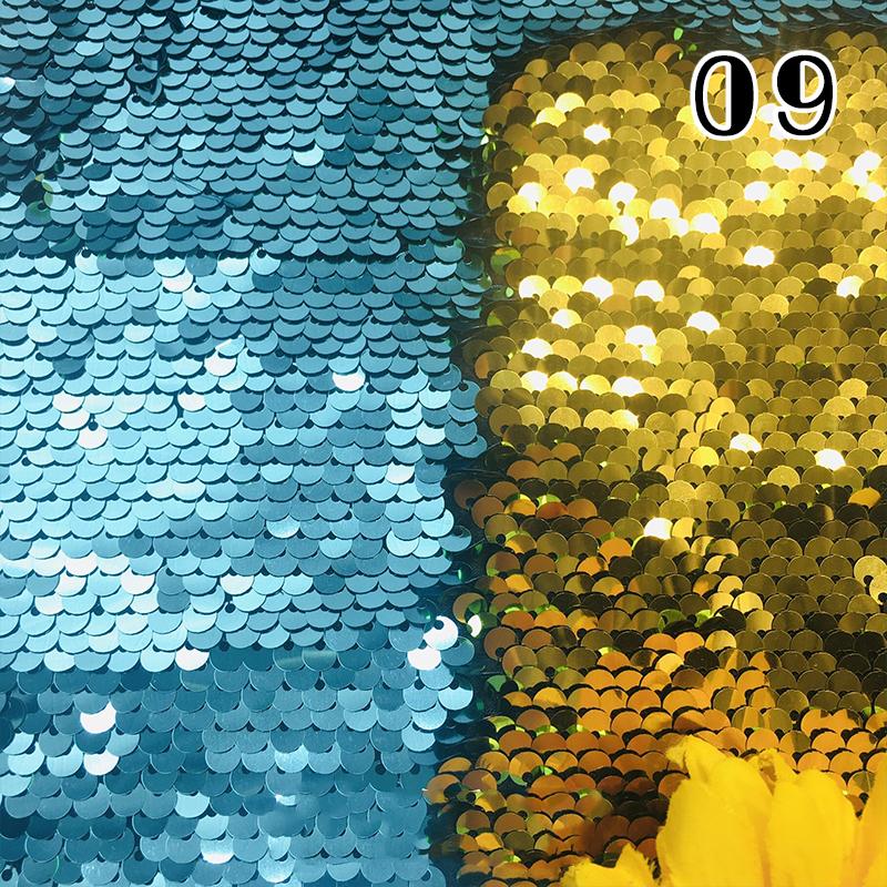 100x130cm Oboustranná 5mm Látka s rybími šupinkami Reverzibilní látka s flitry DIY Řemesla Šití Oděv Boty Pozadí Dekor