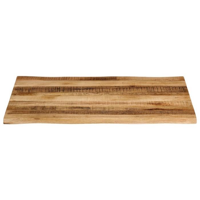 VidaXL Dessus de table bord vivant 110x80x2,5 cm bois de manguier brut, dessus de table en bois, dessus de table d'appoint, 370677