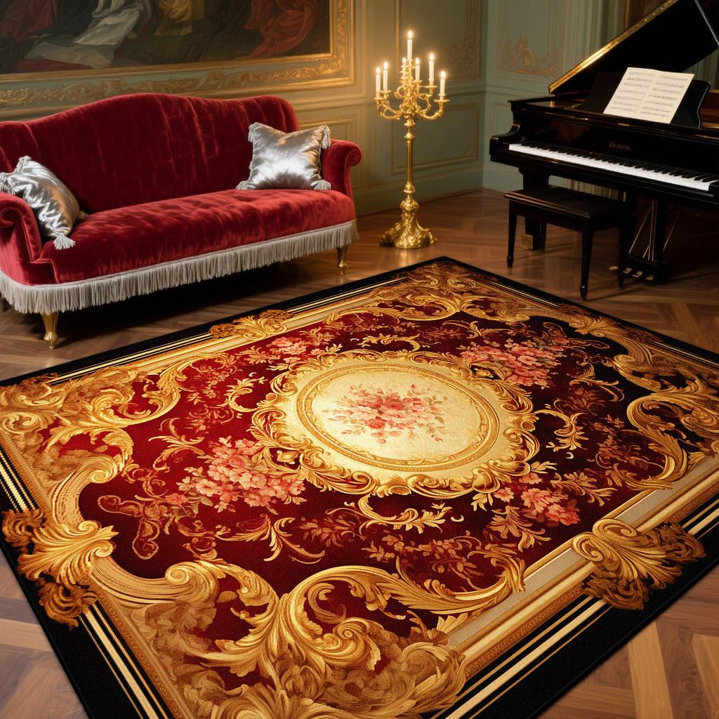 Luxury Living Room Rugs European Style Decoration Home Music Room Sofa Large Carpets Bedroom Cloakroom Fluffy Soft Mat Bedside