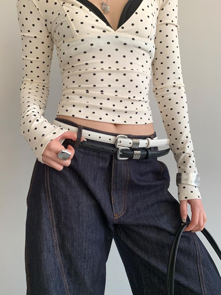 Fine Leather Belt With Skirt High-End Jeans With Waist Accessories Versatile Street Retro Belt For Women